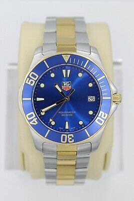 Tag Heuer WAB1120.BB0802 BLUE GOLD Aquaracer Watch Mens MINT