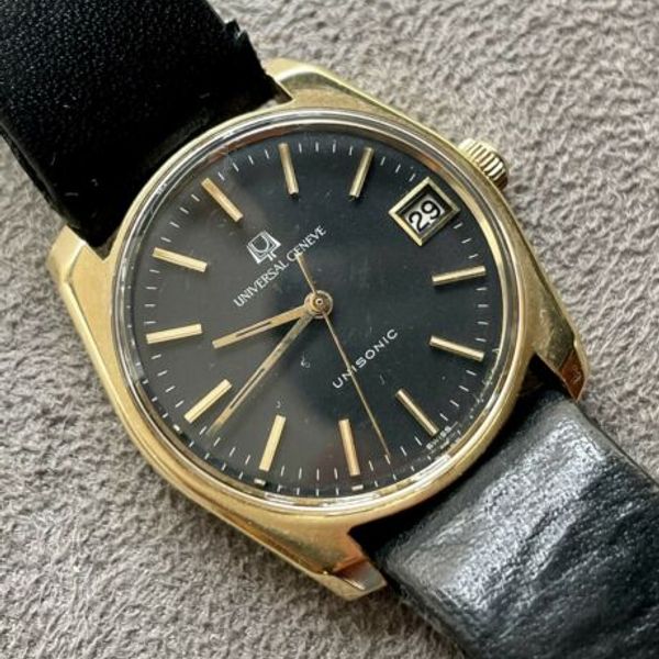 Vintage Universal Geneve Unisonic 18k Solid Gold Men’s Watch w ...