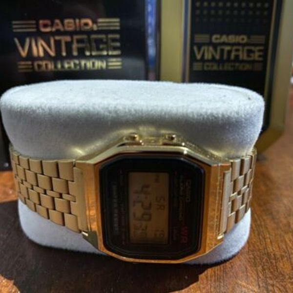 Casio Vintage Collection - Gold Tone Stainless Steel Watch (a159wgea 