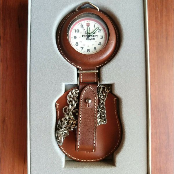 Victorinox Pocket Watch With Belt Pouch, Model 24721 Swiss Army Brand