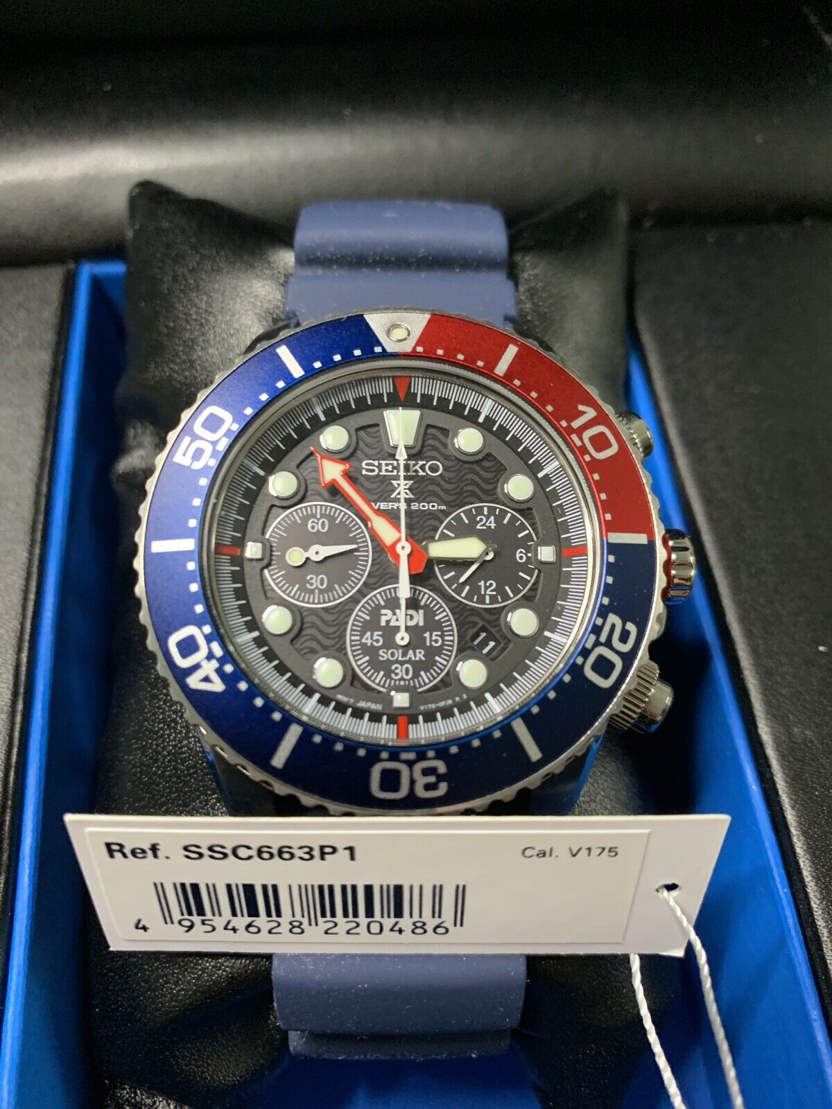 seiko padi solar chronograph