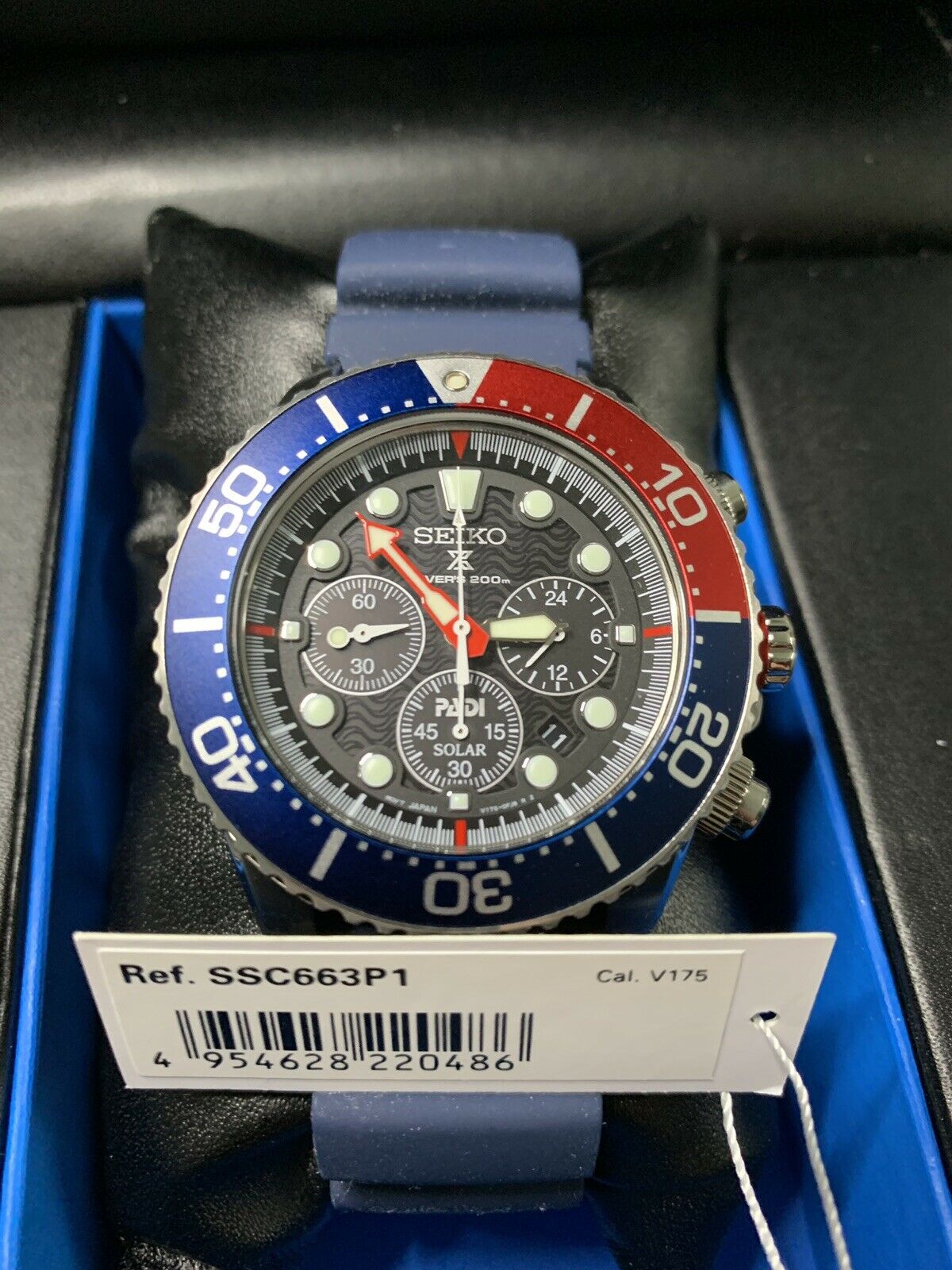 Clearance seiko prospex sea padi solar powered chronograph diver's