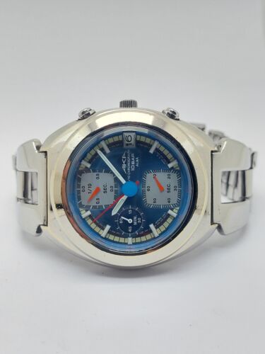 Seiko V657-6030 Alba AKA Chrono Blue Quartz Men's Watch Japan