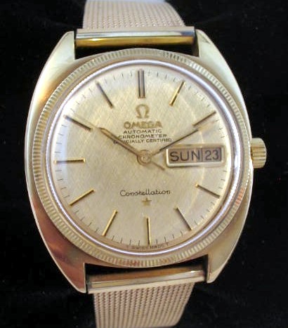 1969 Omega Constellation Cushion Case Date Day Automatic