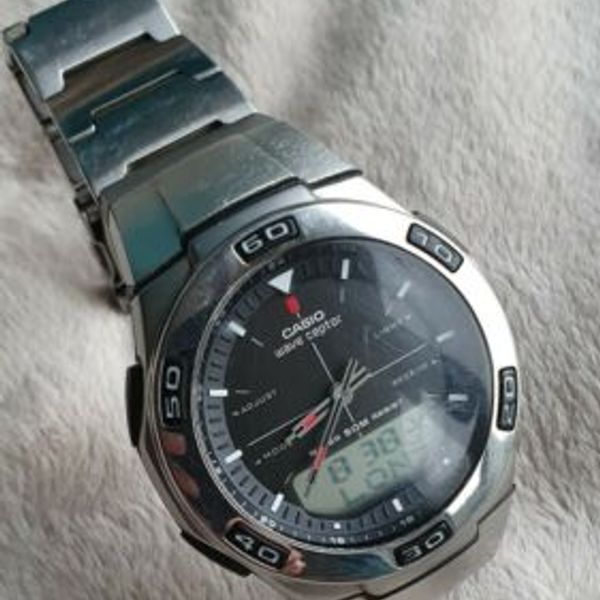 Mens Casio Wave Ceptor Watch Model 2758 Wristwatch WVA 105H ...