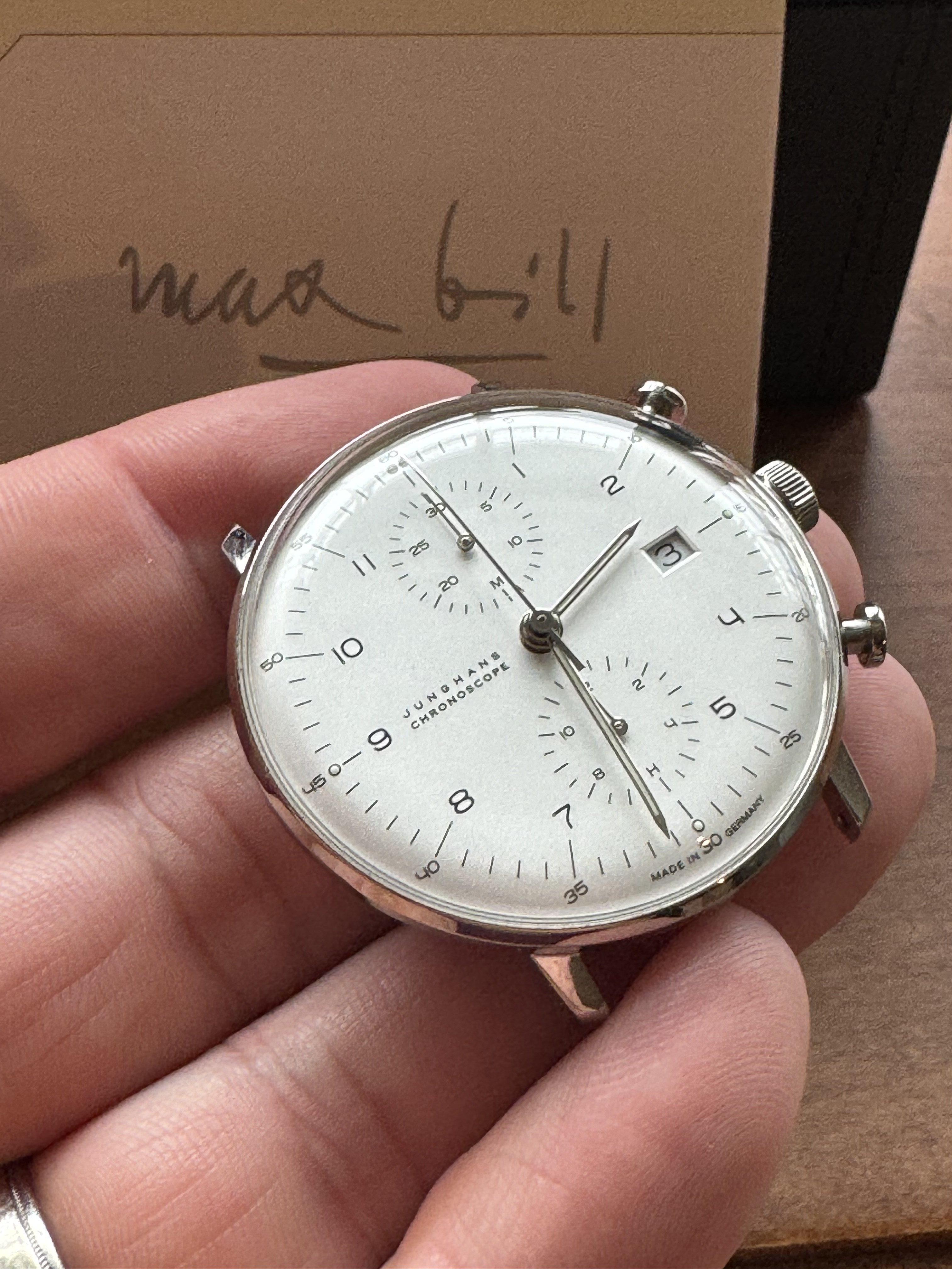 Junghans Max Bill Chronoscope Chronograph with boxes papers and