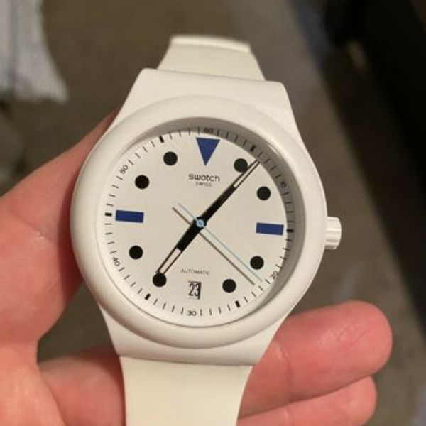 Susw407 Hodinkee WHITE Swatch Sistem51 Summer Special Limited Edition SUTZ407 ...
