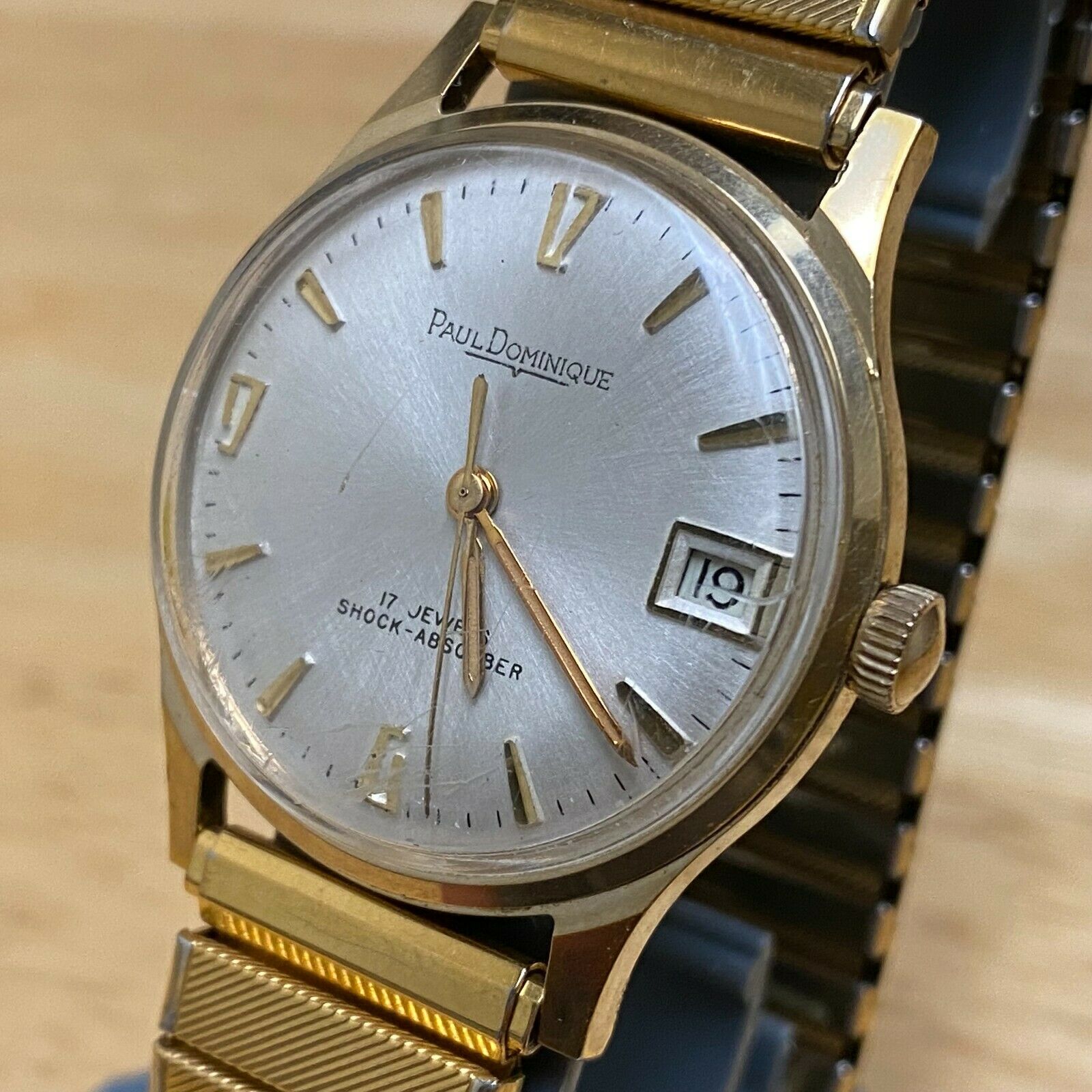 PAUL DOMINIQUE 17 Jewels Swiss Made Wind-up Gold Chain Women\'s Watch Working Dominique Wristwatches for sale | eBay main image 2