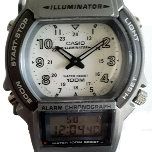 Casio AW-61 (Module 1750) Analogue Digital Light Grey Nylon Fabric ...