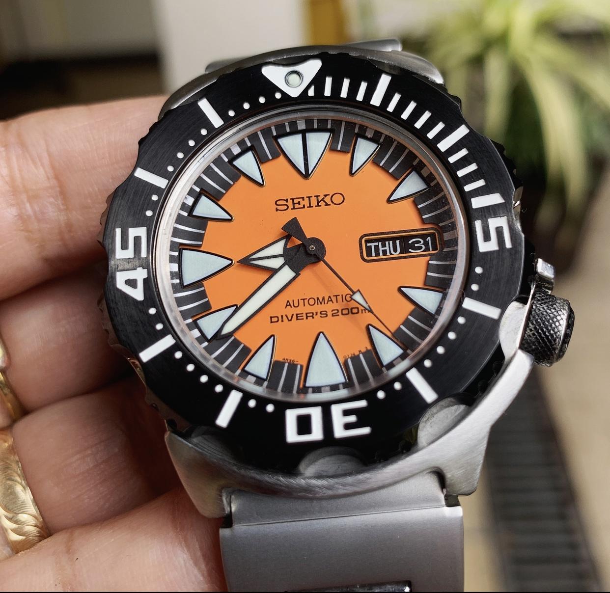 Automatic Seiko Monster Srp315 WTS] Seiko Gen Black Orange Monster