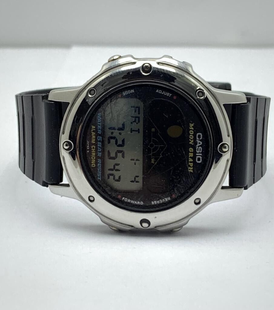 Casio 832 GMW-61 Moon Graph Digital Alarm Chrono Vintage Men's