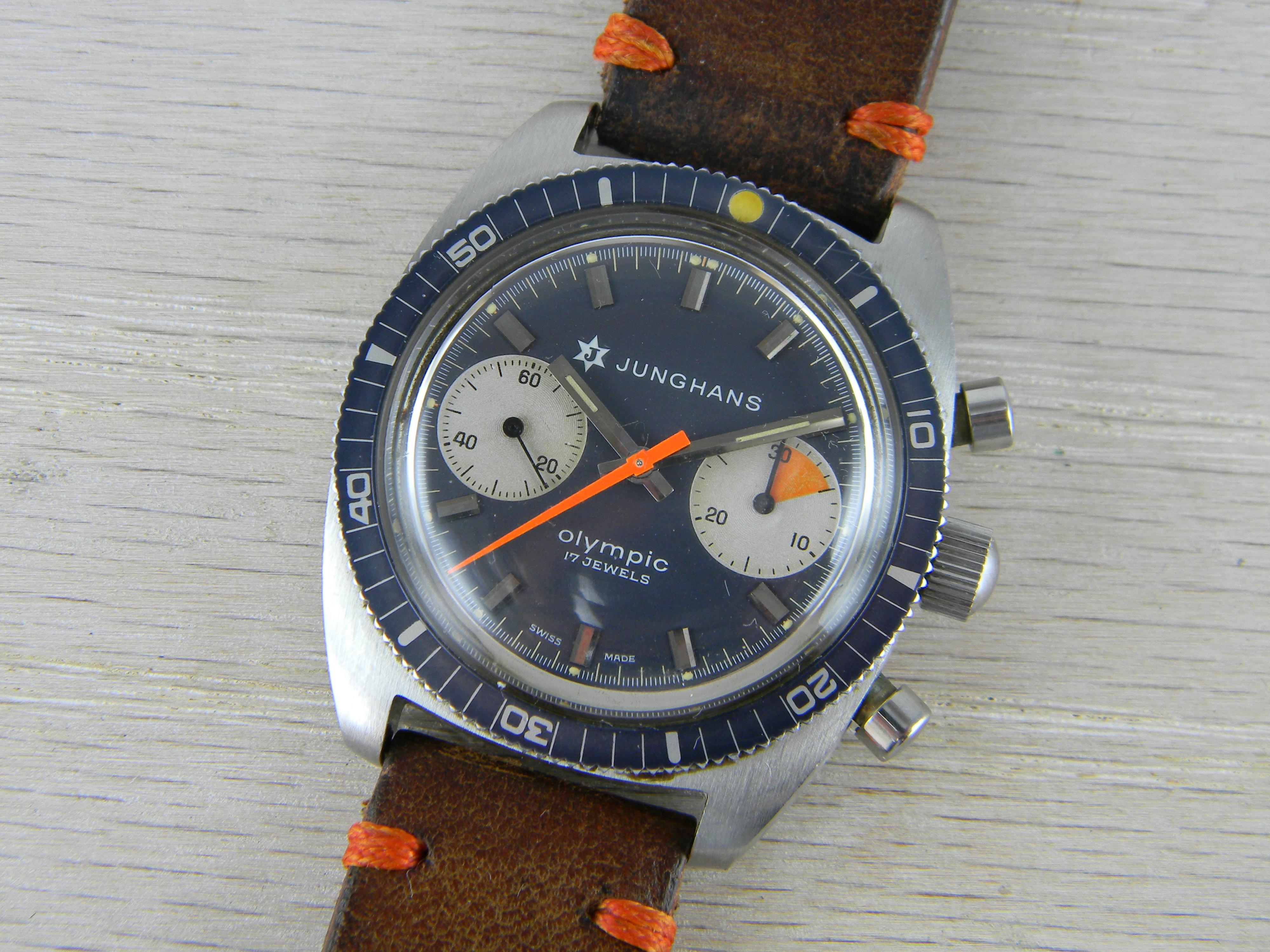 FS VERY RARE 1960s Junghans Olympic Chronograph Watch Valjioux