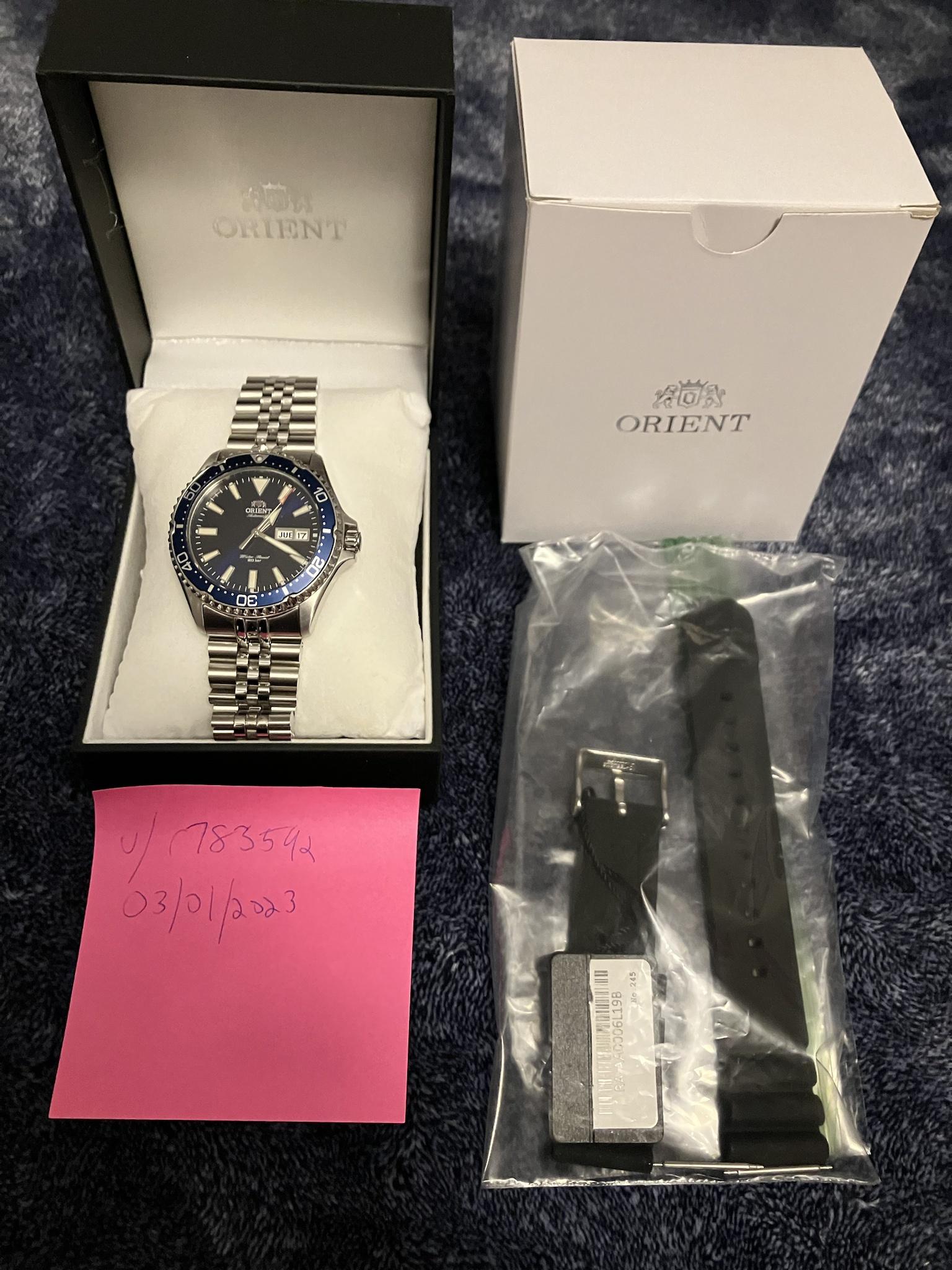 WTS] Orient Kamasu automatic diver Blue Dial Full Kit +/