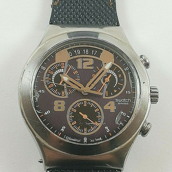 Vintage SWATCH IRONY AG 2008 Chronograph Swiss Quartz Watch 4 Jewels Working WatchCharts