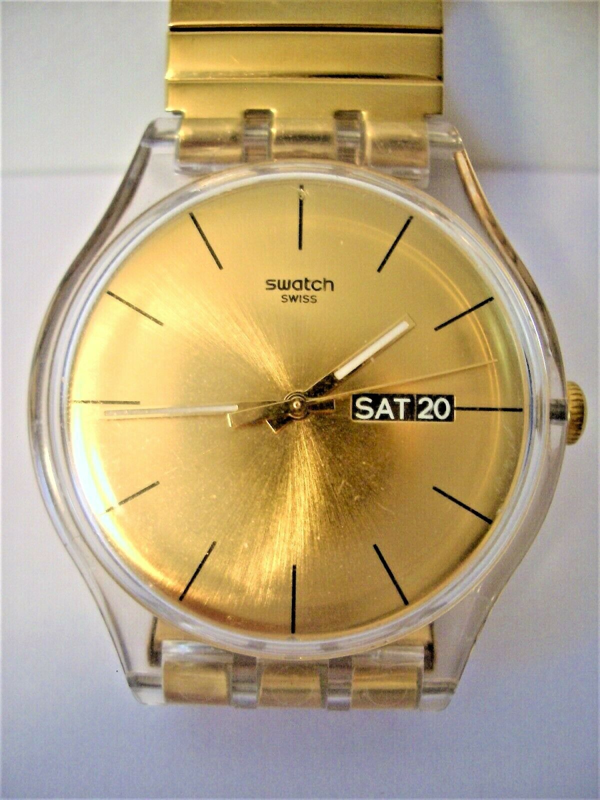 Swatch gold sale stretch band