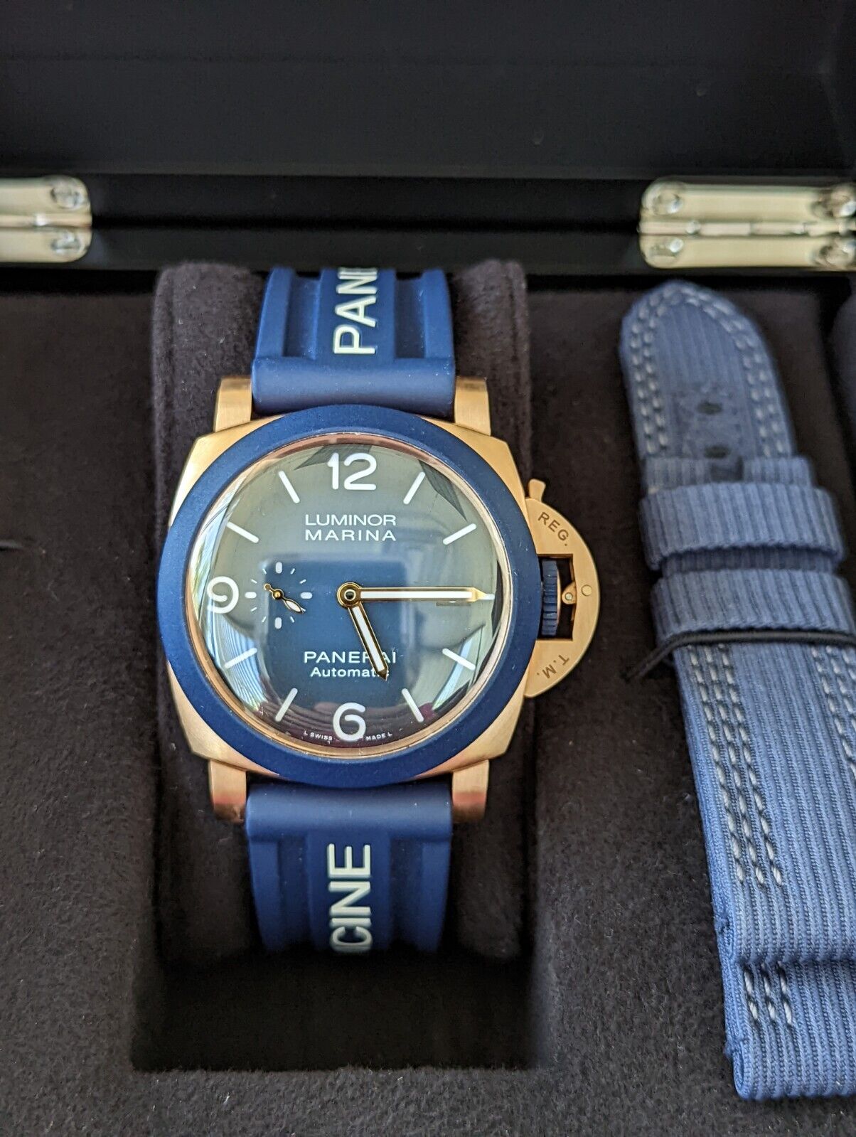 FS Panerai Luminor Marina Goldtech Blue Rose Gold 70th Aniv. Pam