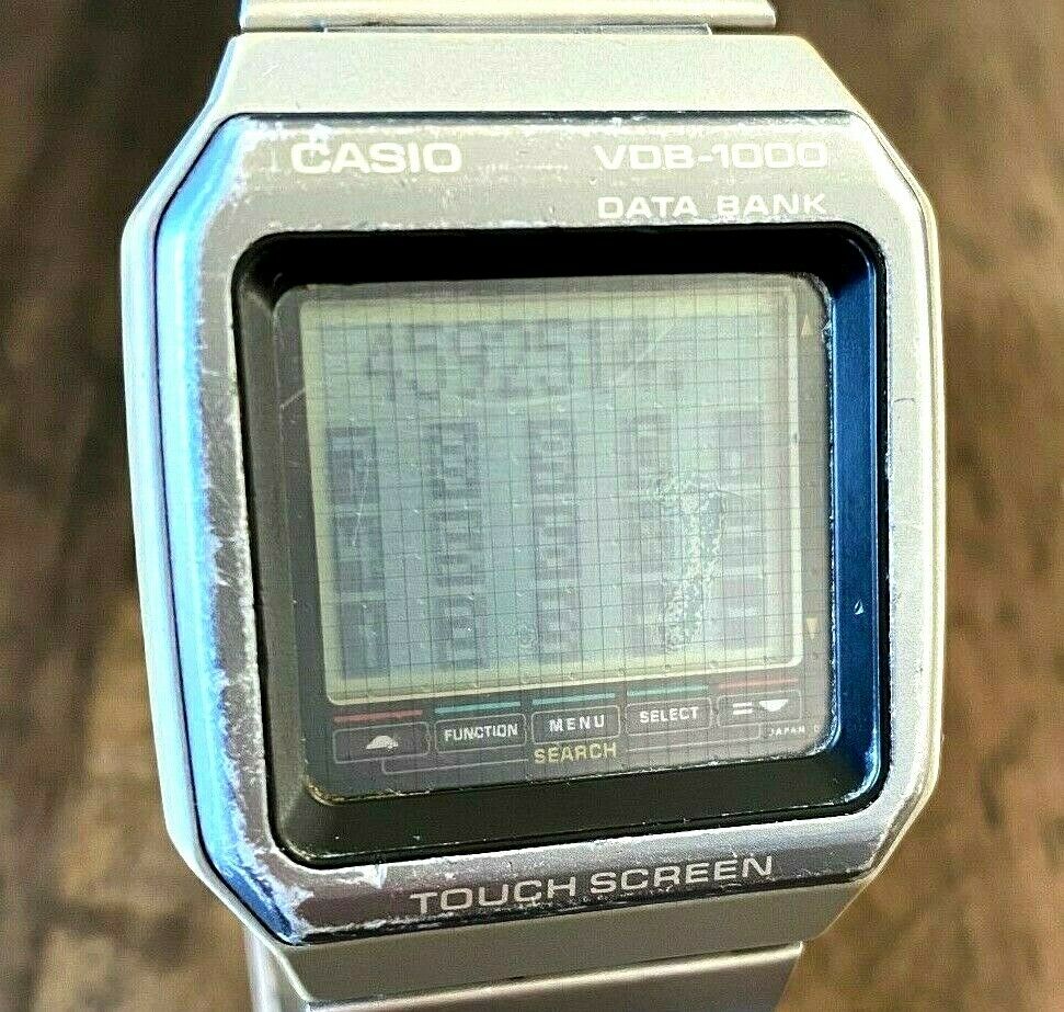 RARE Vintage 1991 Casio VDB-1000 Data Bank Touch Screen Watch