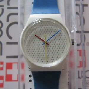 Swatch Ping Pong Blue GW106 1986 Standard Gents 34mm NOS box  display picture 1