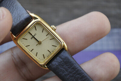 Vintage Seiko Gold Plated 2P21 5D90 Lady Quartz Watch Japan Square