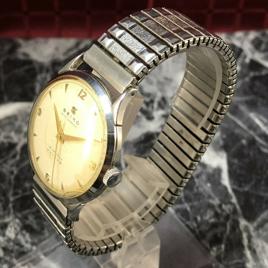 【稼働】SEIKO UNIQUE 15JEWELS アンティーク ヴィンテージ Vintage SEIKO UNIQUE 15 Jewels SEIKOSHA Men's Hand-winding Watch
