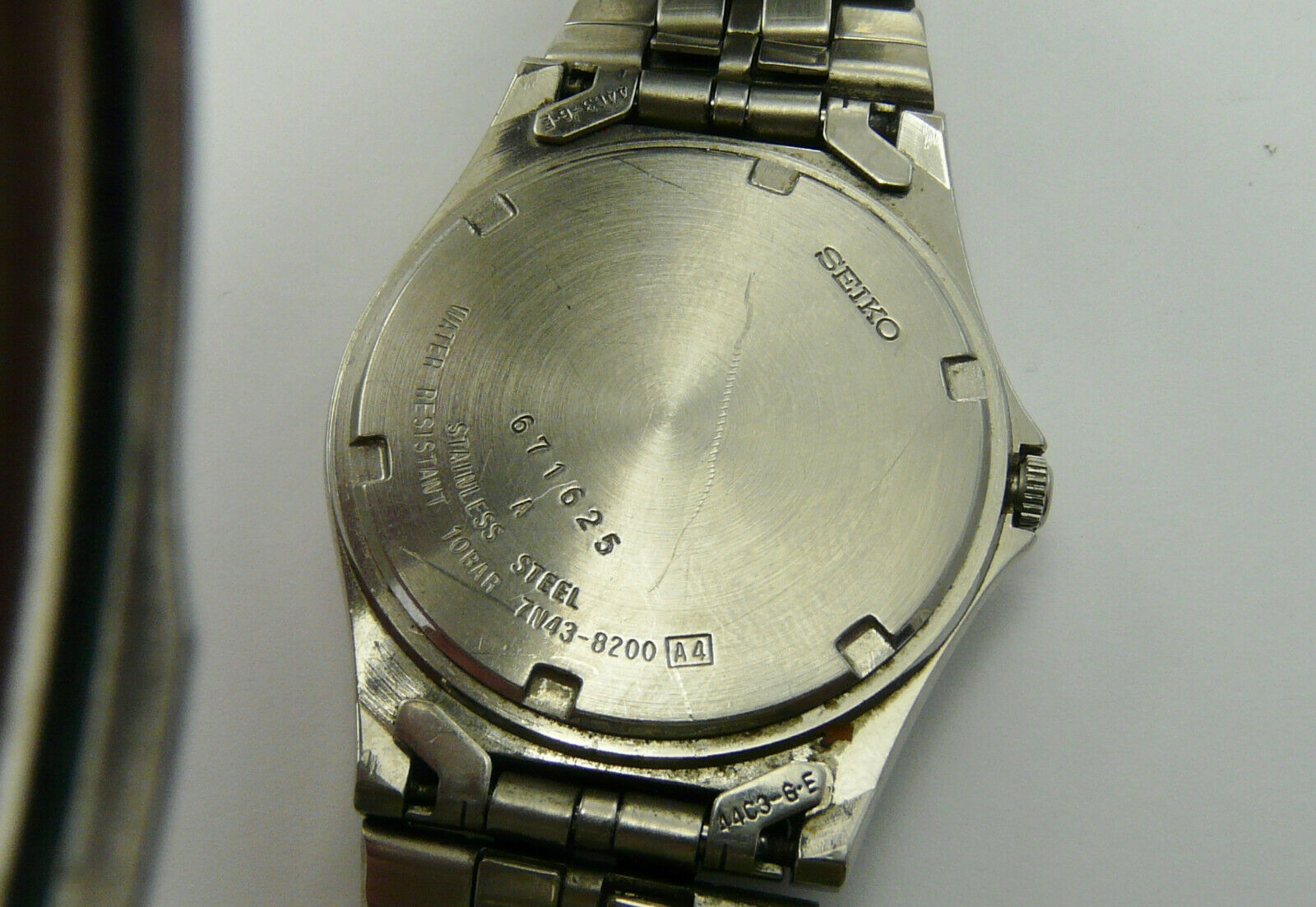 VINTAGE 1990s SEIKO SQ 100 7N43-8200 GENTS S/S QUARTZ WATCH VGC 