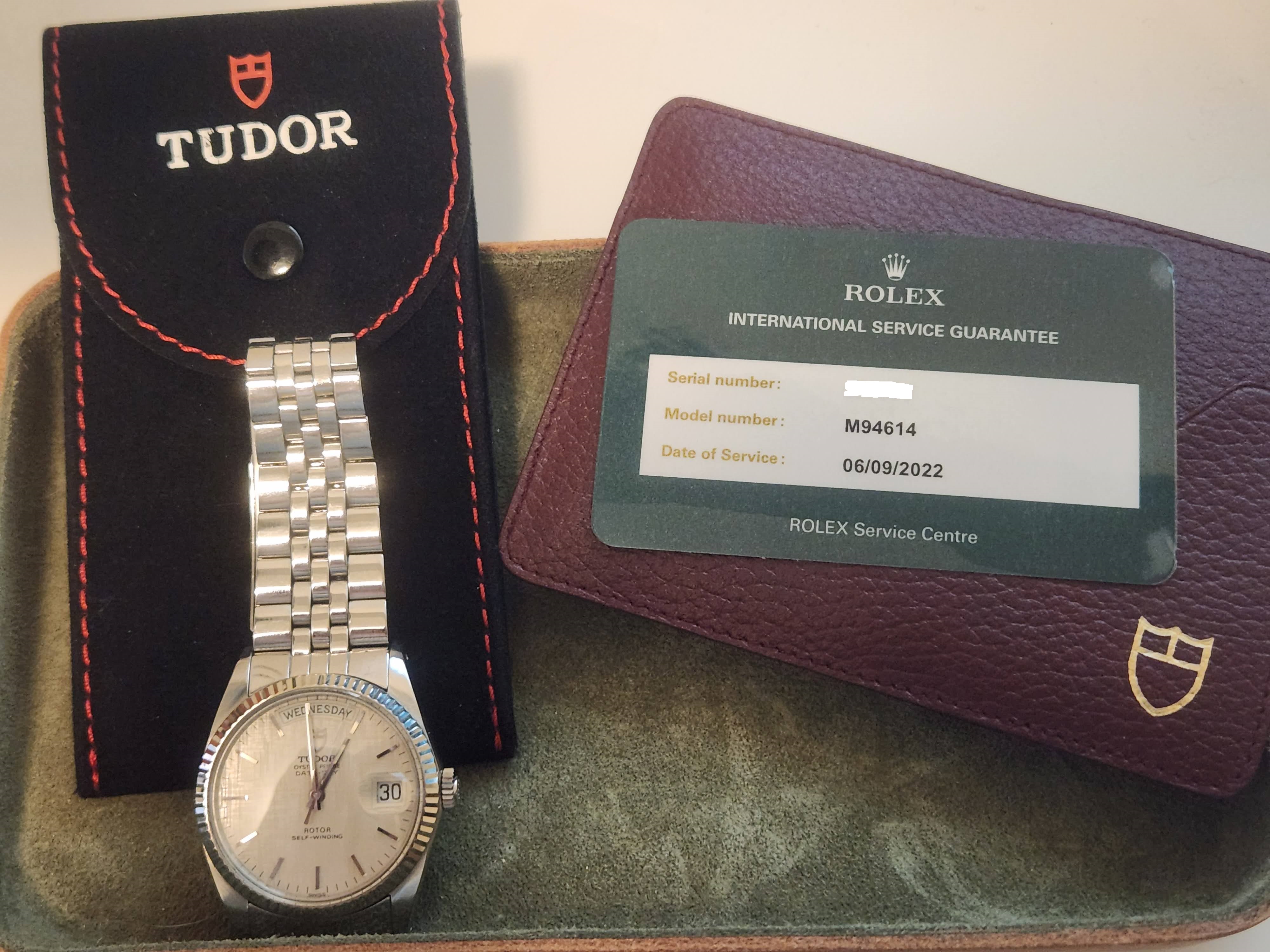 WTS] Tudor Date-Day ref. 94614 with Rare Linen Dial and June 2022
