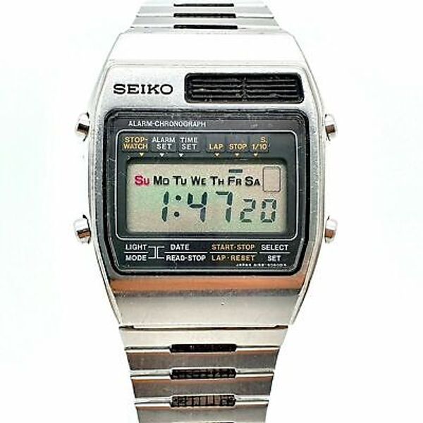 SEIKO A158 5060 Vintage Quartz Alarm Chronograph Japan Watch WatchCharts