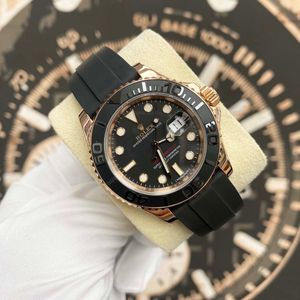 ROLEX YACHT-MASTER WATCH 126555 18K ROSE GOLD BLACK DIAL OYSTERFLEX- UNWORN  2023