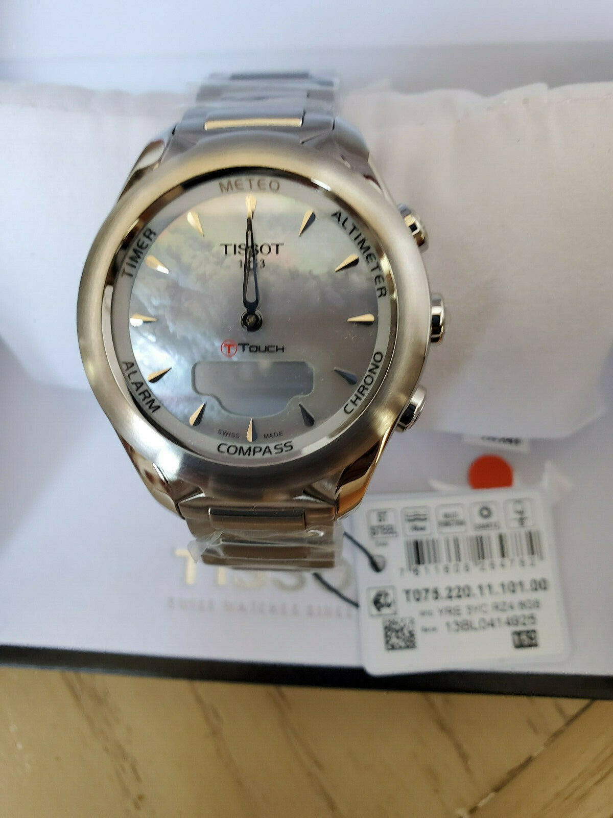 Tissot Women's T-Touch Lady Solar Watch, 38mm, T0752201110100, Stainless  steel | WatchCharts