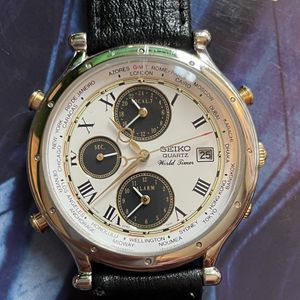 SEIKO QUARTZ WORLD TIMER Age of Discovery 5T52-7A20- RARE VINTAGE-JAPAN |  WatchCharts