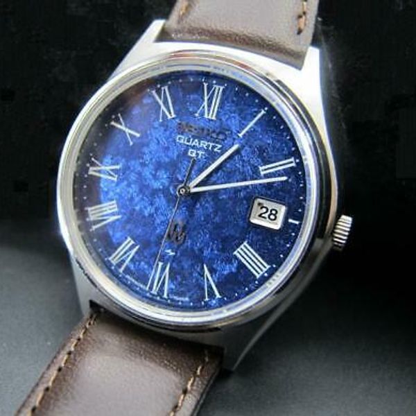 Seiko Quartz QT 0822-7000 Blue 1974 Quartz Authentic Mens Watch Works |  WatchCharts