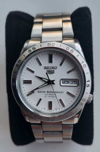 MENS SEIKO 5 AUTOMATIC WATCH 7S26 GLASS BACK WatchCharts Marketplace