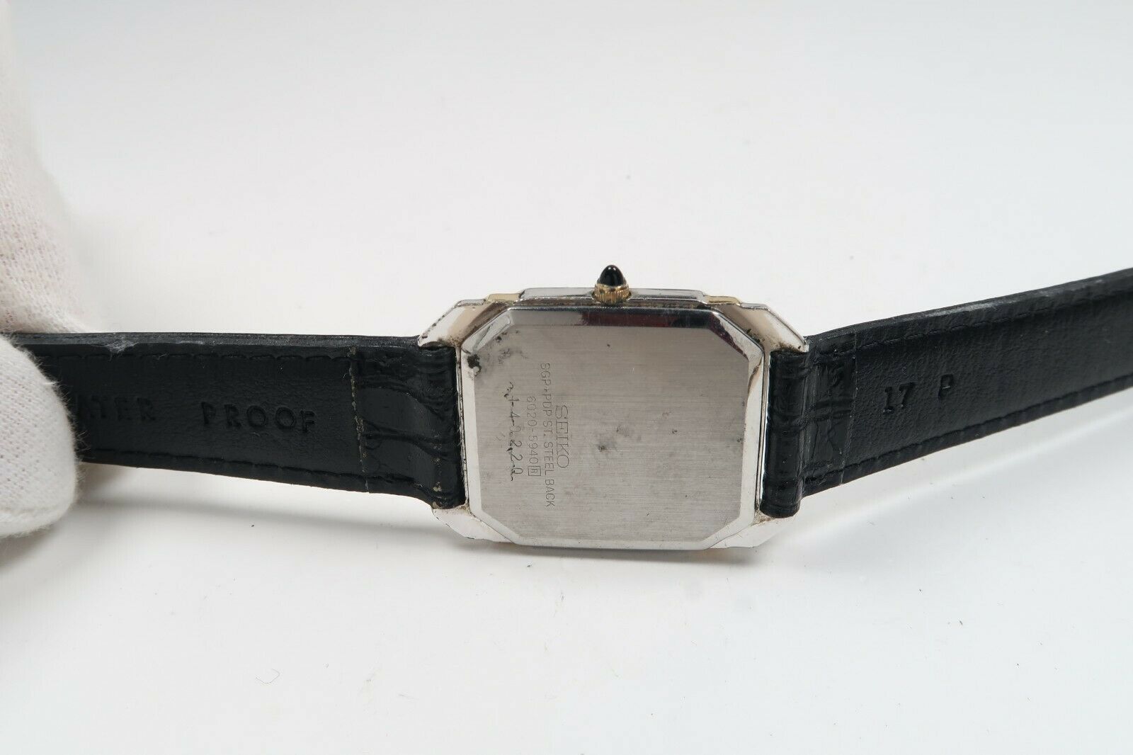 Vintage SEIKO QUARTZ DOLCE 6020-5940 STAINLESS Mens Watch JAPAN