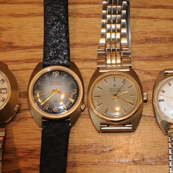 Lot of 4 Vintage Bulova Accutron Tuning Fork Watches Jewelry For Parts