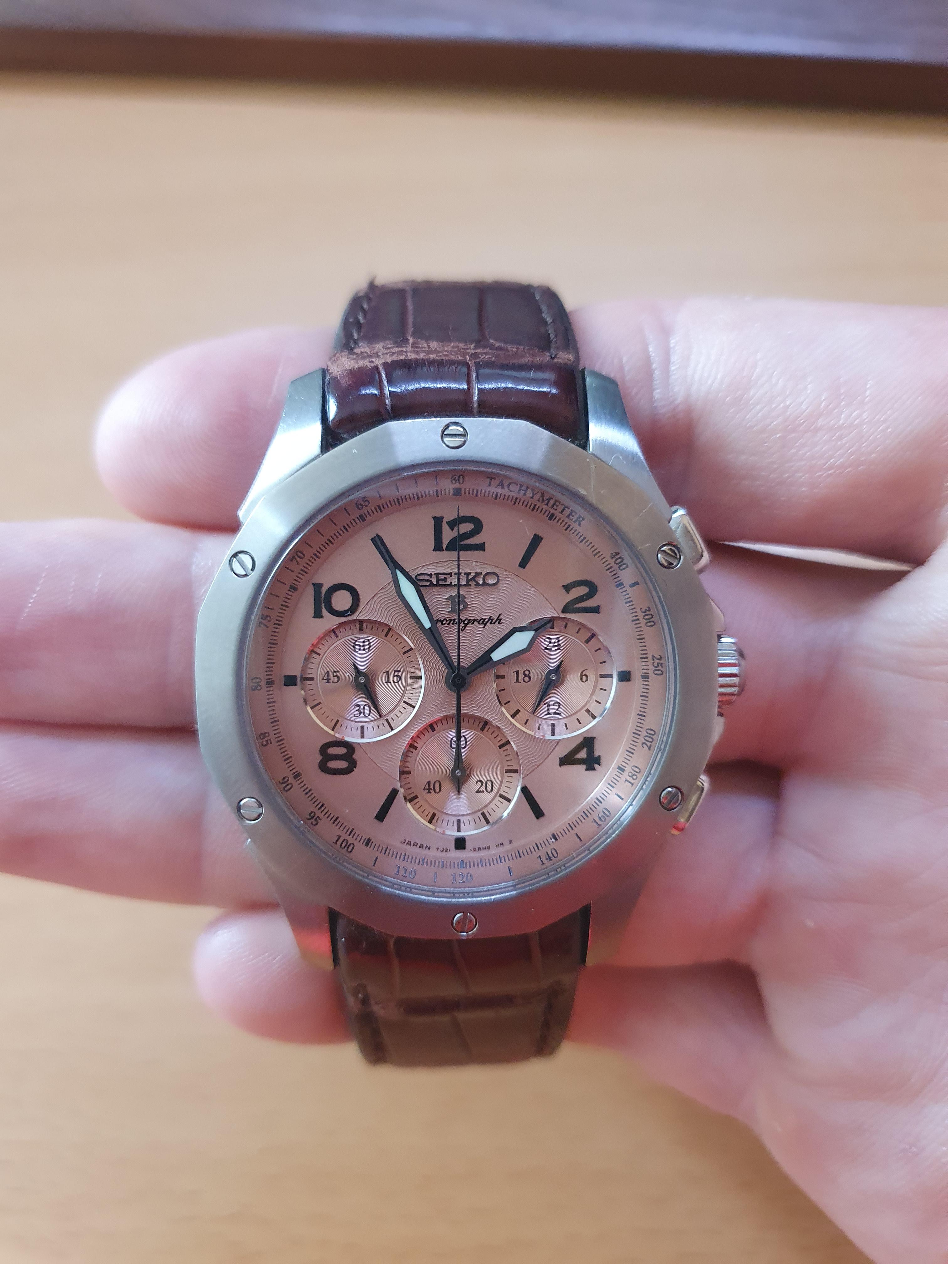 WTS] UNICORN Seiko SAGJ017 Salmon dial HAQ Titanium Chronograph