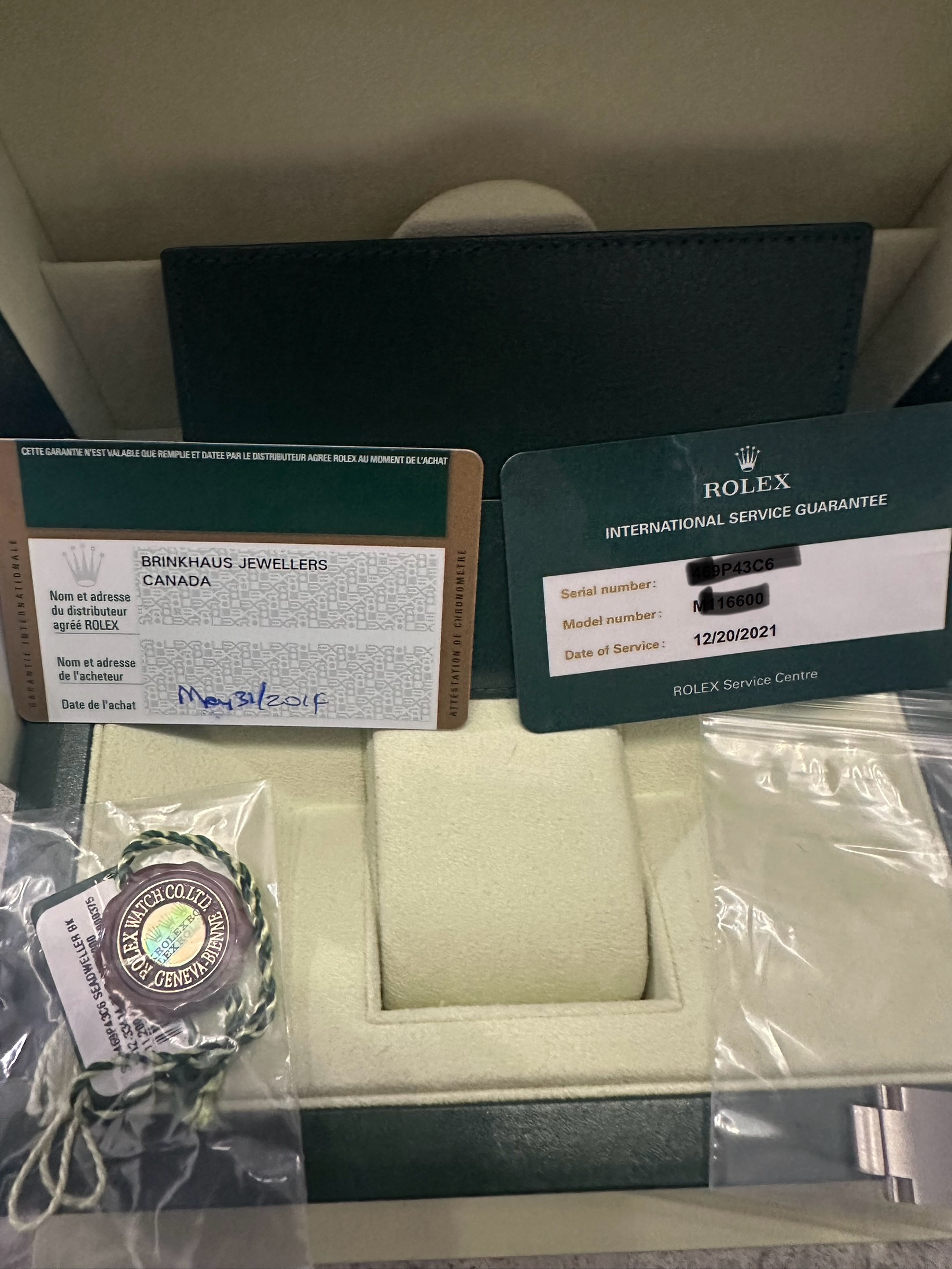 FSOT Rolex 116600 Sea Dweller SD4K Complete Open Name Rare