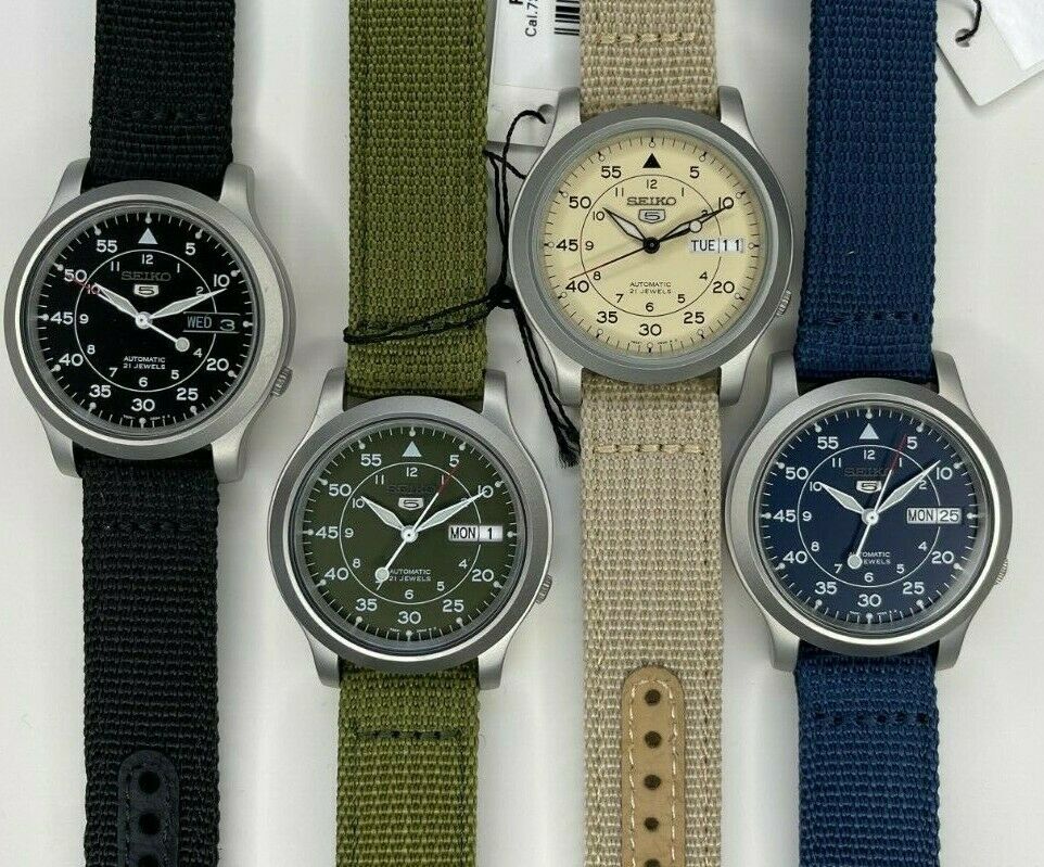 Seiko 5 SNK803 805 807 809 Nato Strap 37mm Unisex Wristwatch UK