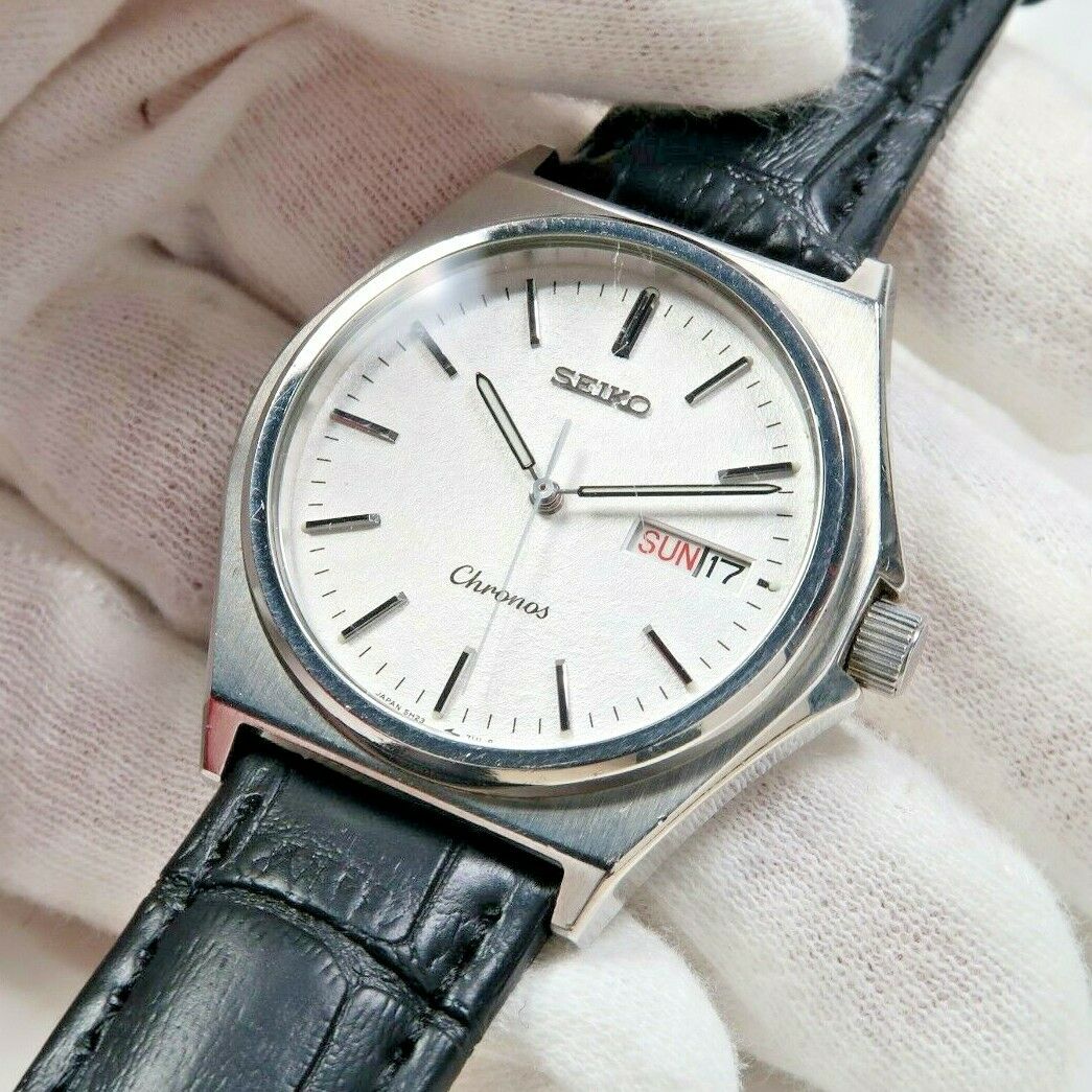 Vintage SEIKO CHRONOS 5H23 7060 QUARTZ STAINLESS Mens