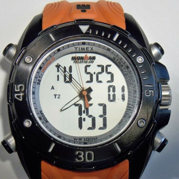 Timex Ironman Triathlon Watch T5K403 42 Lap Dual Analog