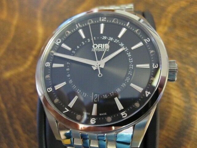 Oris Artix Pointer Moon Black Dial Stainless Steel Men s Watch 761