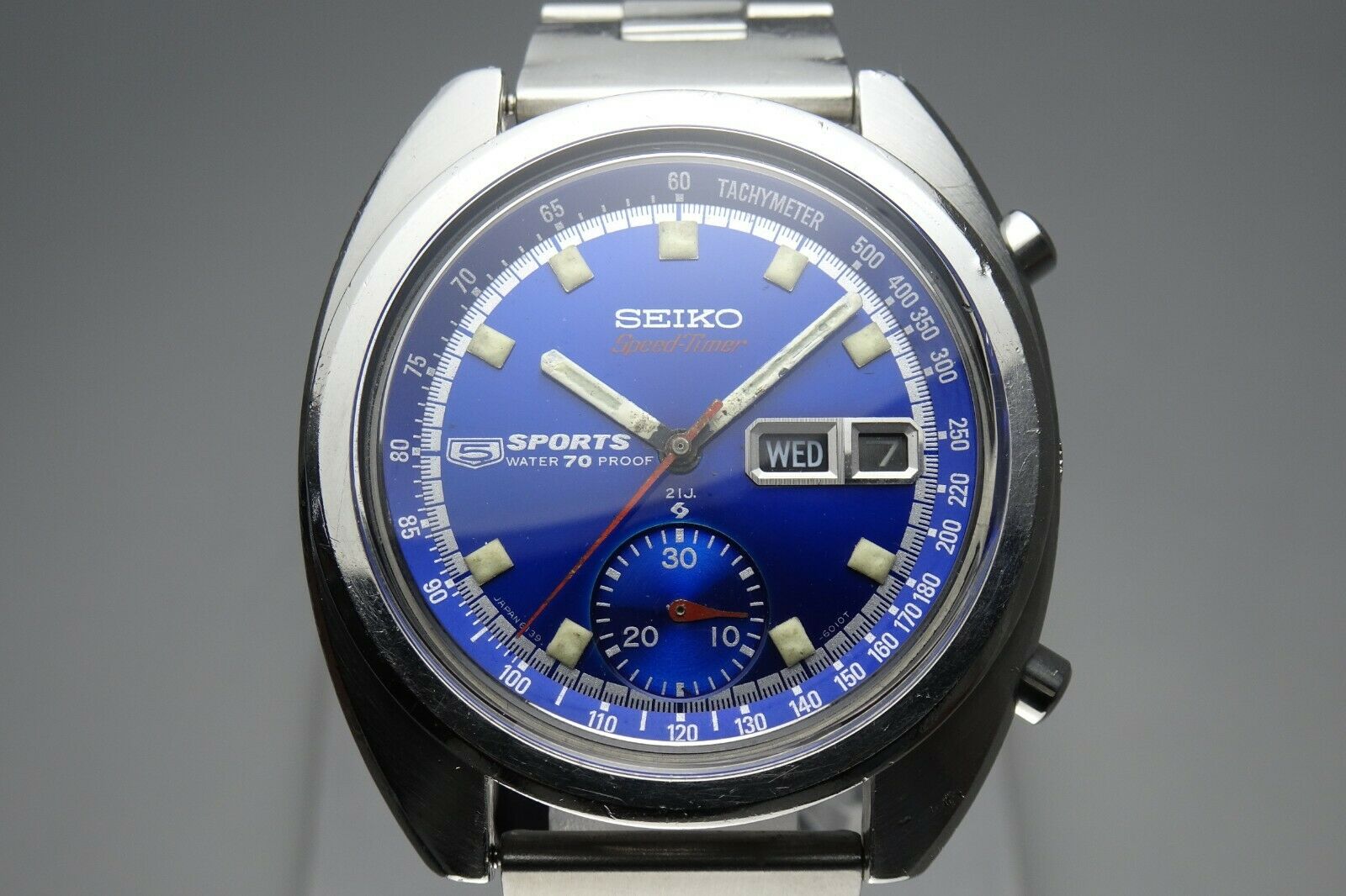 Vintage 1969 JAPAN SEIKO 5 SPORTS SPEED-TIMER 6139-6010 21Jewels