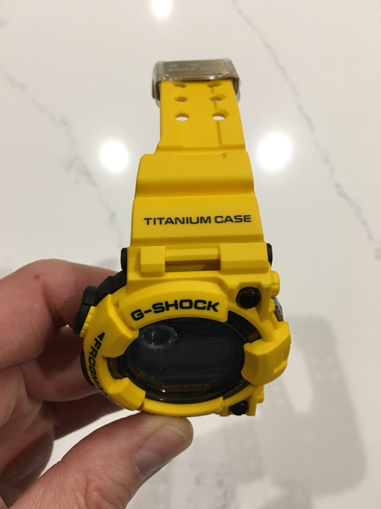 Casio G-Shock Frogman GWF-1000 with Lightning Yellow resin Casio G-Shock Frogman GWF-1000 with Lightning Yellow resin