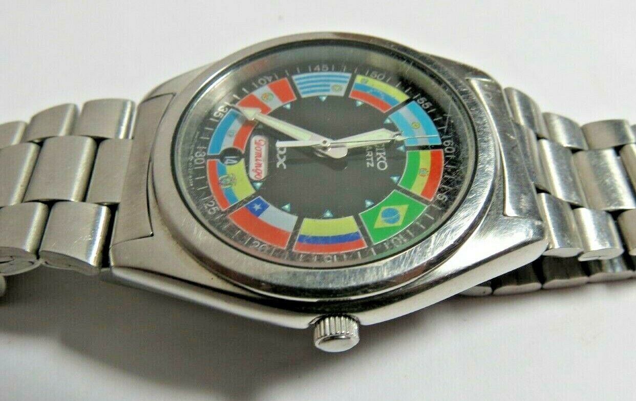 VINTAGE 1990'S RARE MENS SEIKO DX 5Y23 8230 QUARTZ SOUTH AMERICAN