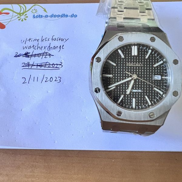 [WTS] Seiko Mod Black AP Style waffle dial mod | WatchCharts Marketplace