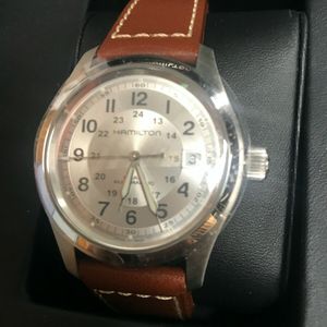 Hamilton Khaki Field Auto H70455553, Orologio Uomo Automatico 38mm, Cassa In Acciaio, Quadrante Argentato, Cinturino In Pelle Marrone, Swiss Made