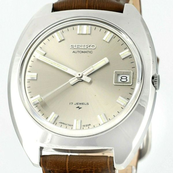 Rare Vintage 1974 SEIKO 7005 8042 17 Jewel Auto Date Mens Wrist Watch |  WatchCharts
