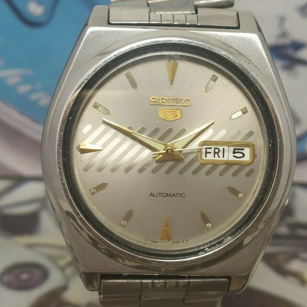 SEIKO 5 AUTOMATIC MEN'S JAPANESE WRIST WATCH 21 J Cal7S26 8780