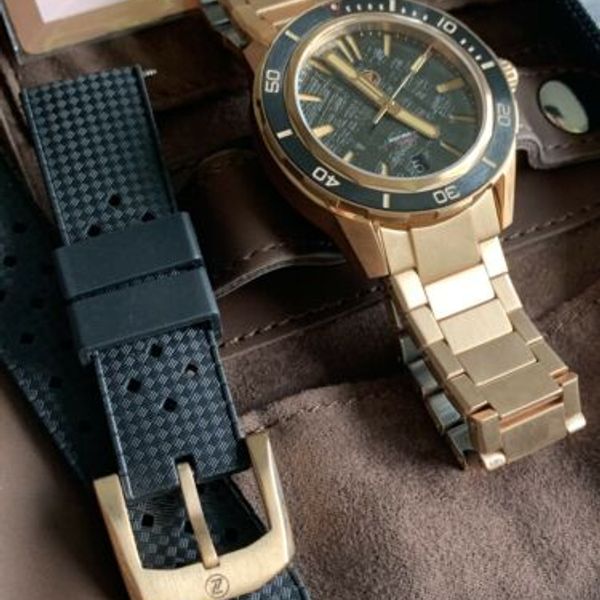 Zelos BRONZE SWORDFISH 40 Meteorite! With BRONZE bracelet 60/150 made