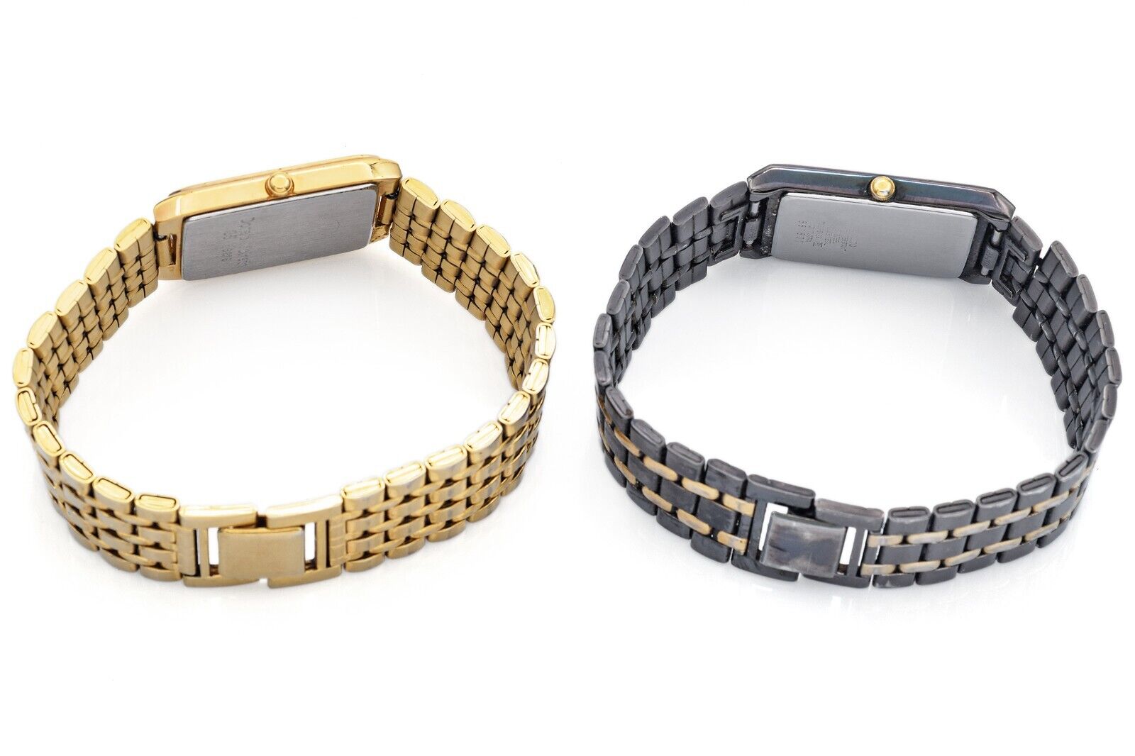 Lot of 2 Seiko 7N39-5A29 Men's Quartz Date Gold Plated/Steel