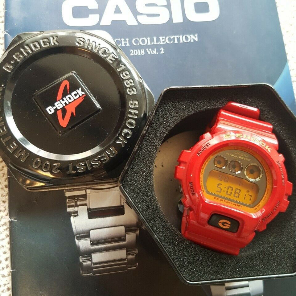 Casio G-shock DW 6900 Crazy Color RED Limited Rare ( New battery